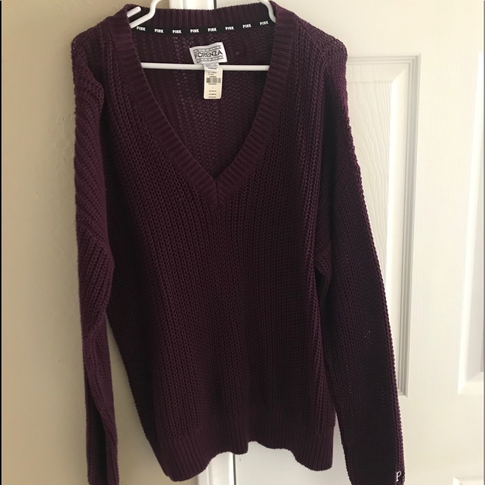 NWT Victoria Secret Wine color sweater Lg